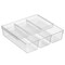mDesign 2 Piece Plastic Stackable Kitchen Drawer Organizer with Top Tray